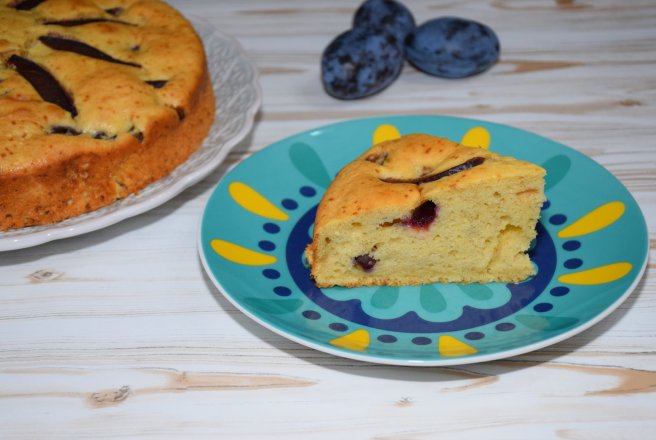 Desert prajitura cu prune si mascarpone