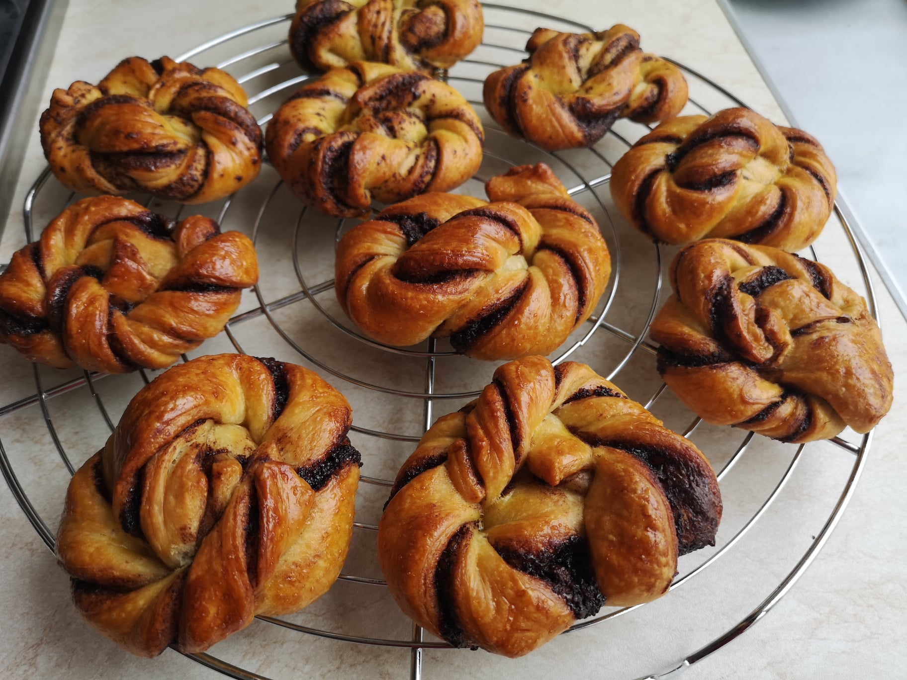 Desert Chocolate babka buns