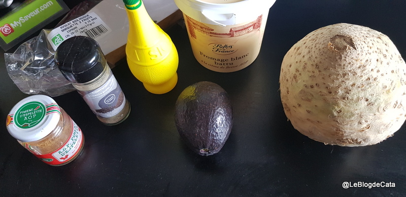 Salata de radacina de telina cu avocado