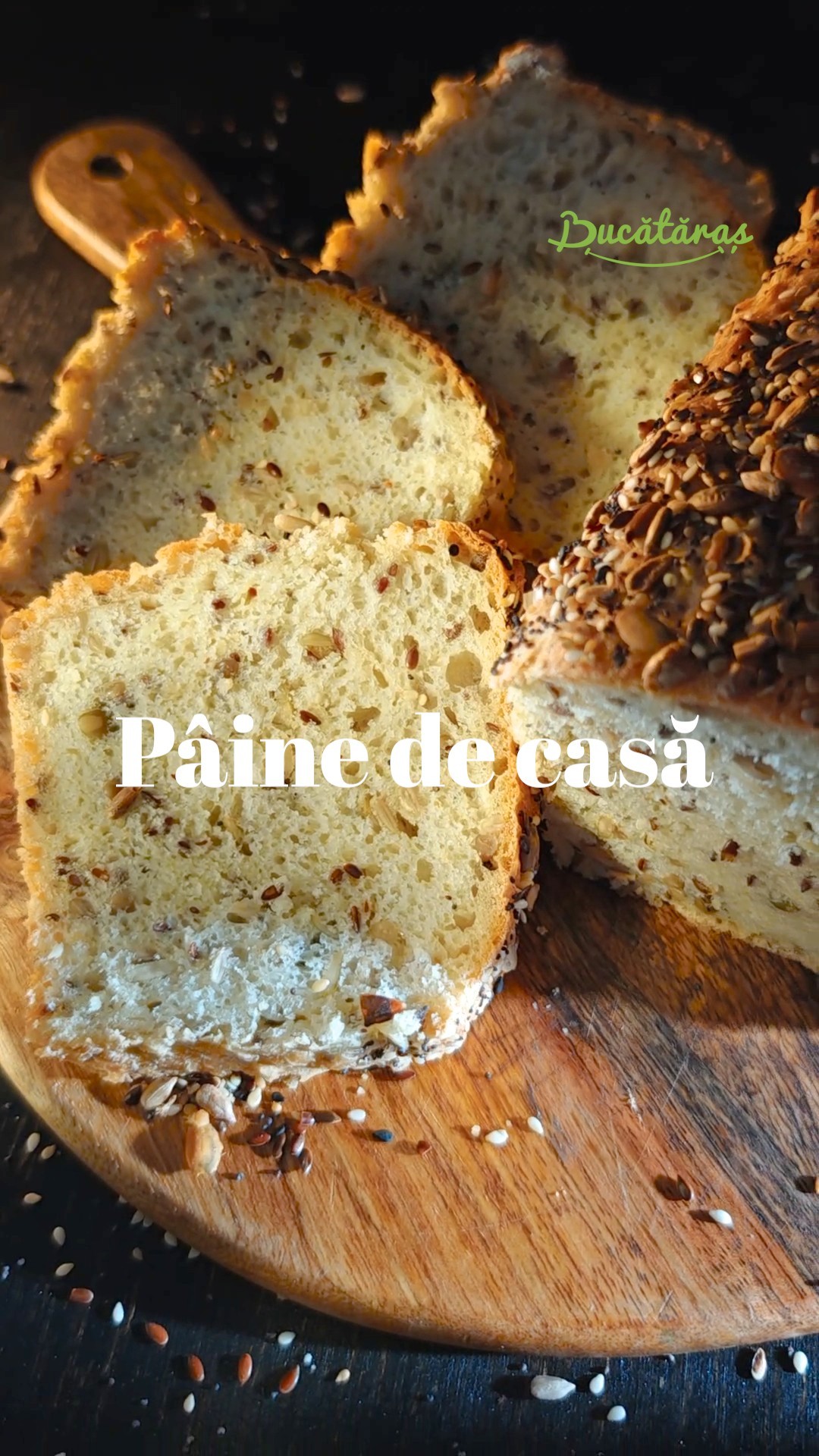 Pâine de casă cu semințe - Rețeta ușoară, fără frământare