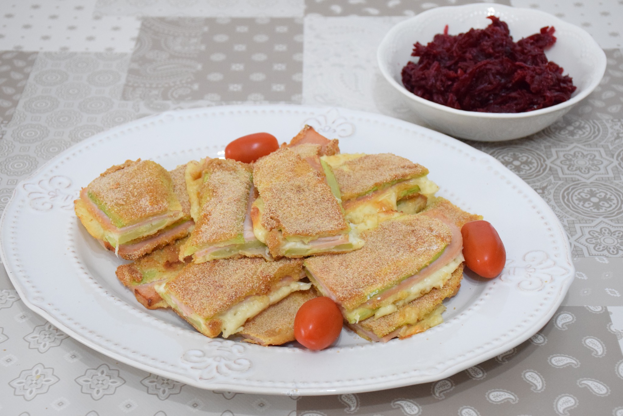 Cordon bleu cu dovlecei la cuptor