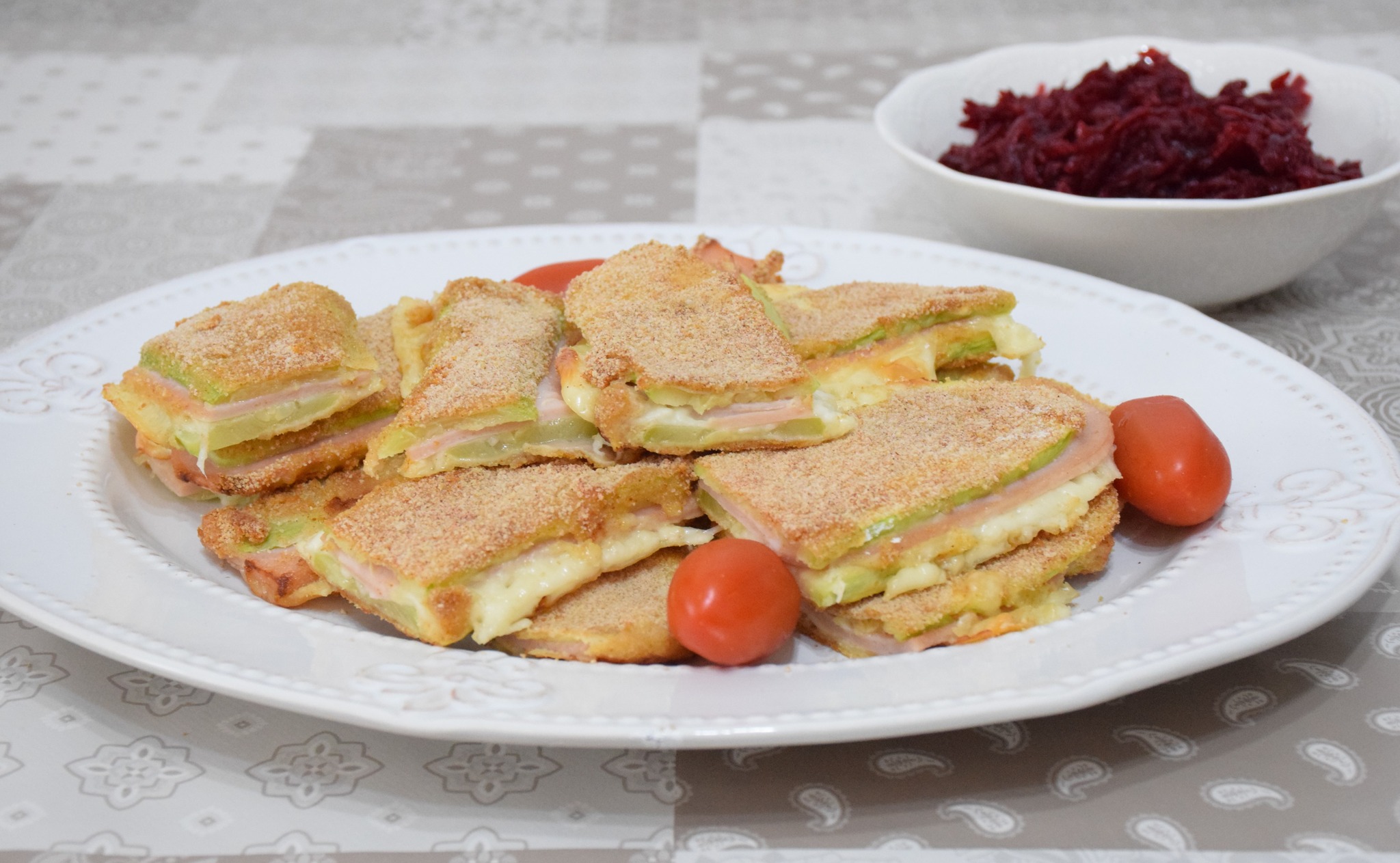 Cordon bleu cu dovlecei la cuptor - Reteta gustoasa si rapida