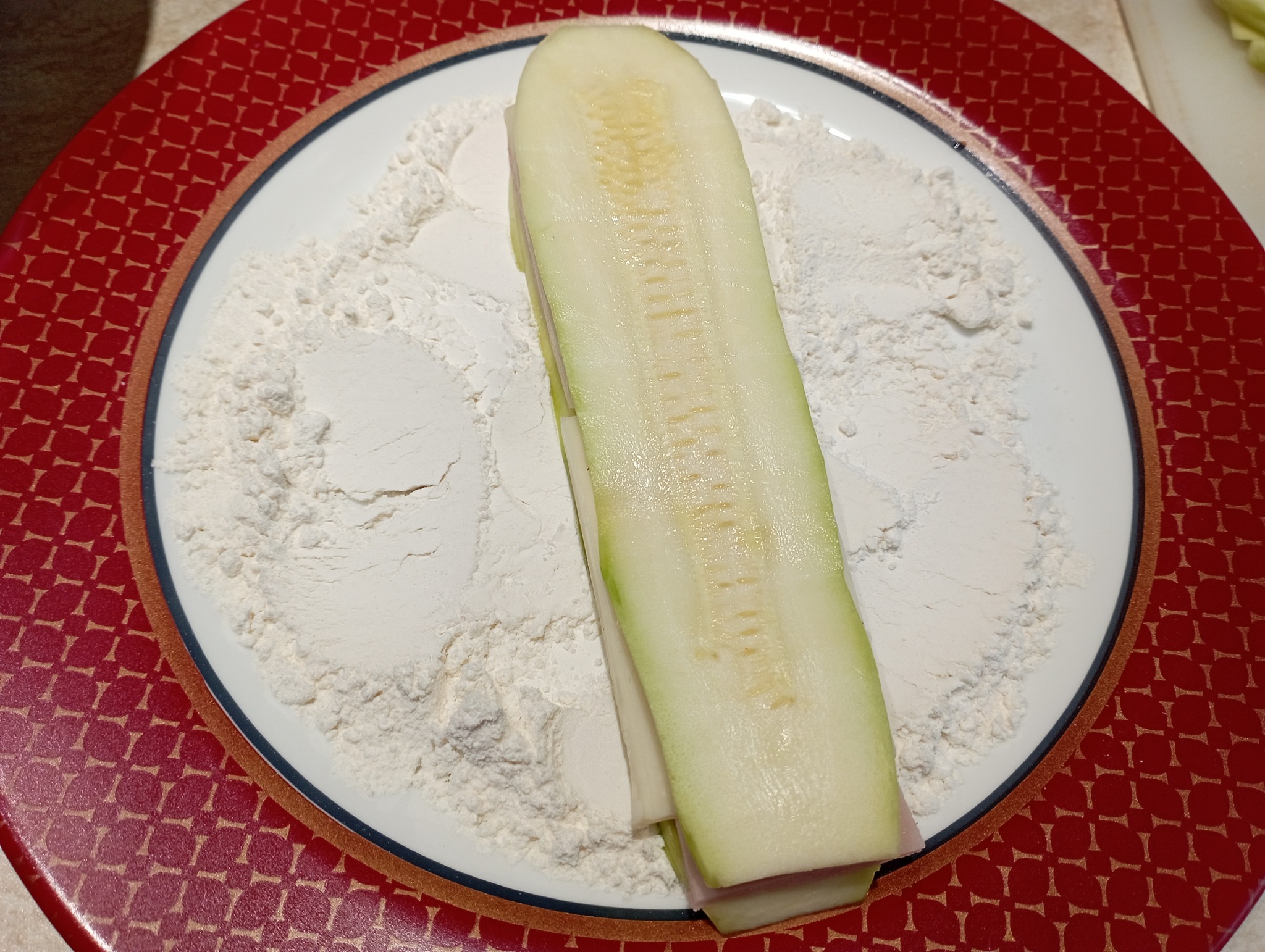 Cordon bleu cu dovlecei la cuptor