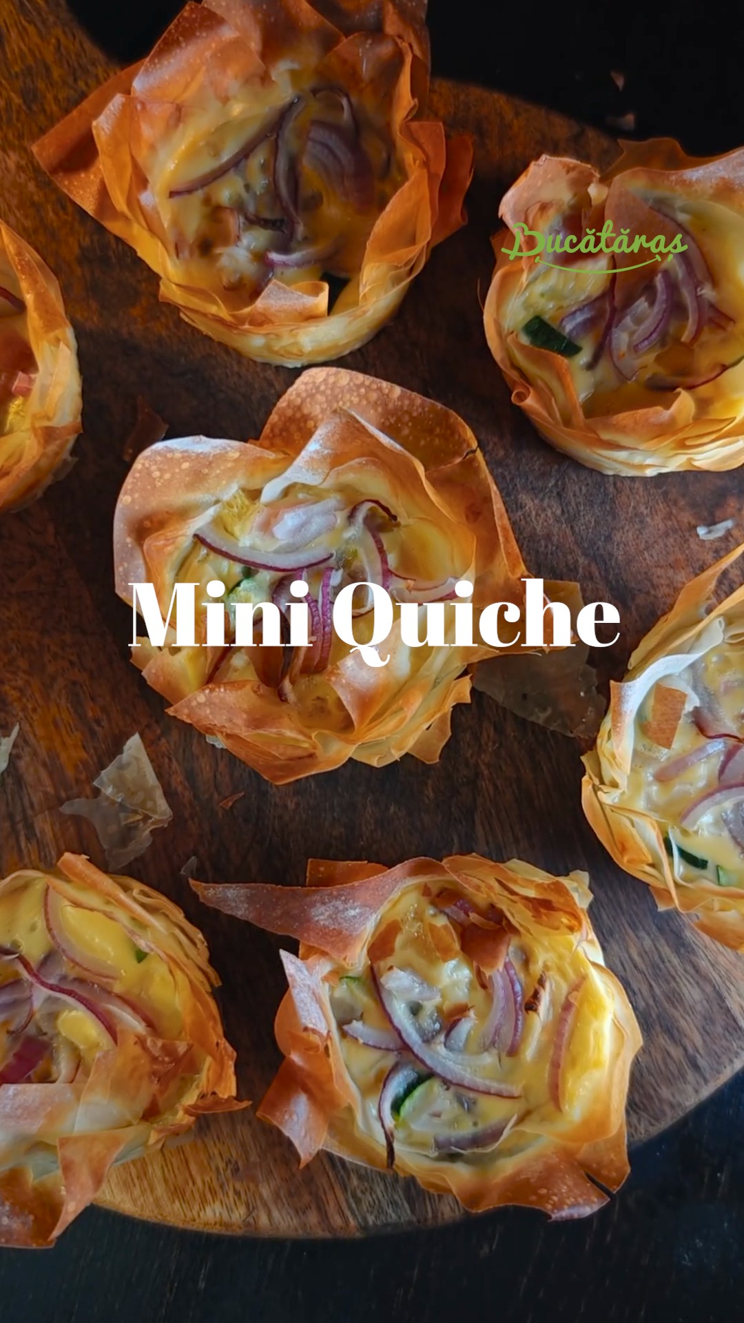 Mini quiche rapid cu șuncă și dovlecei - Simplu, ușor și gustos
